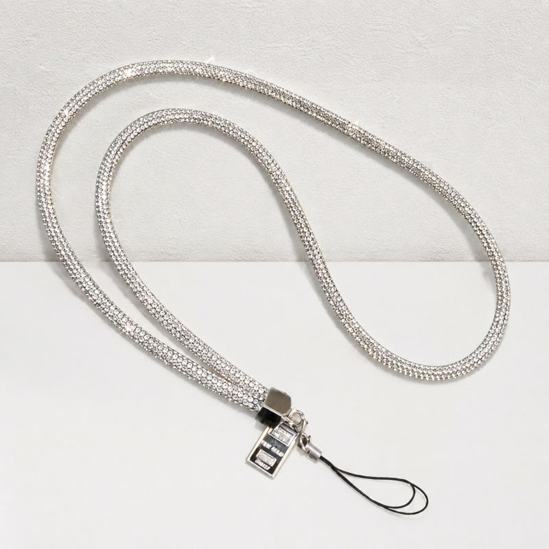 CouldNook Reflective Rhinestone Neck Phone Lanyard - Connector Loop