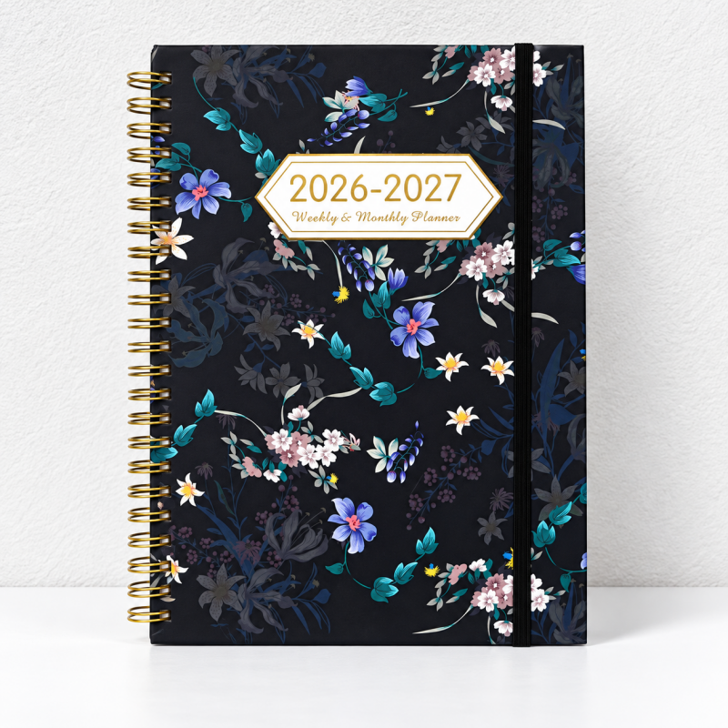 CouldNook Spiral Planner - Floral 2026 2027 Calendar Accent