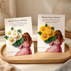 Flower Scented Candle Gift Cards with Raised Wax Blooms