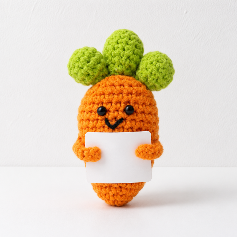 CouldNook Yarn Produce Doll Ornament - Assorted Fruit and Vegetable Shapes