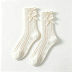 CloudNook Breathable Butterfly Mesh Bow Mid-Calf Crew Socks
