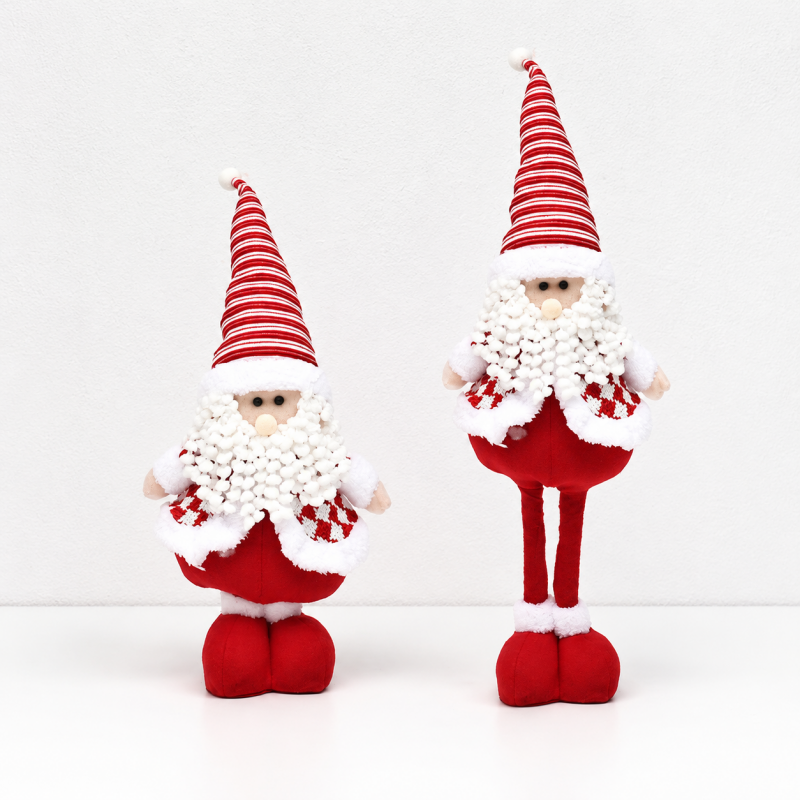 CouldNook Extendable Christmas Character Doll - Striped Hats and Standing Pose