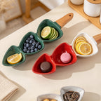 CouldNook Divided Serving Dish - Three Heart Bowls