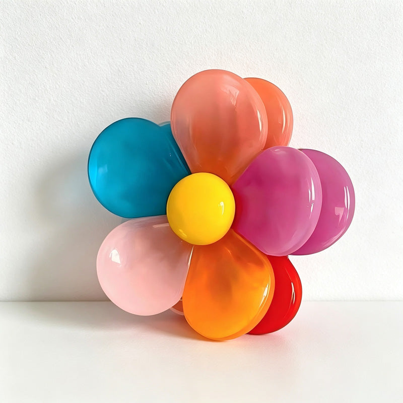 CouldNook Flower Bag Clip Set - Translucent Petals and Contrasting Round Center