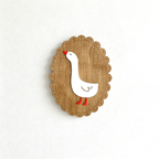 CouldNook Wooden Bunny Wall Decoration - Layered Scalloped Frame