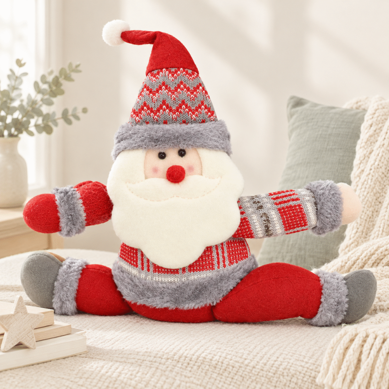 CouldNook Christmas Hugging Curtain Tieback - Plaid Doll