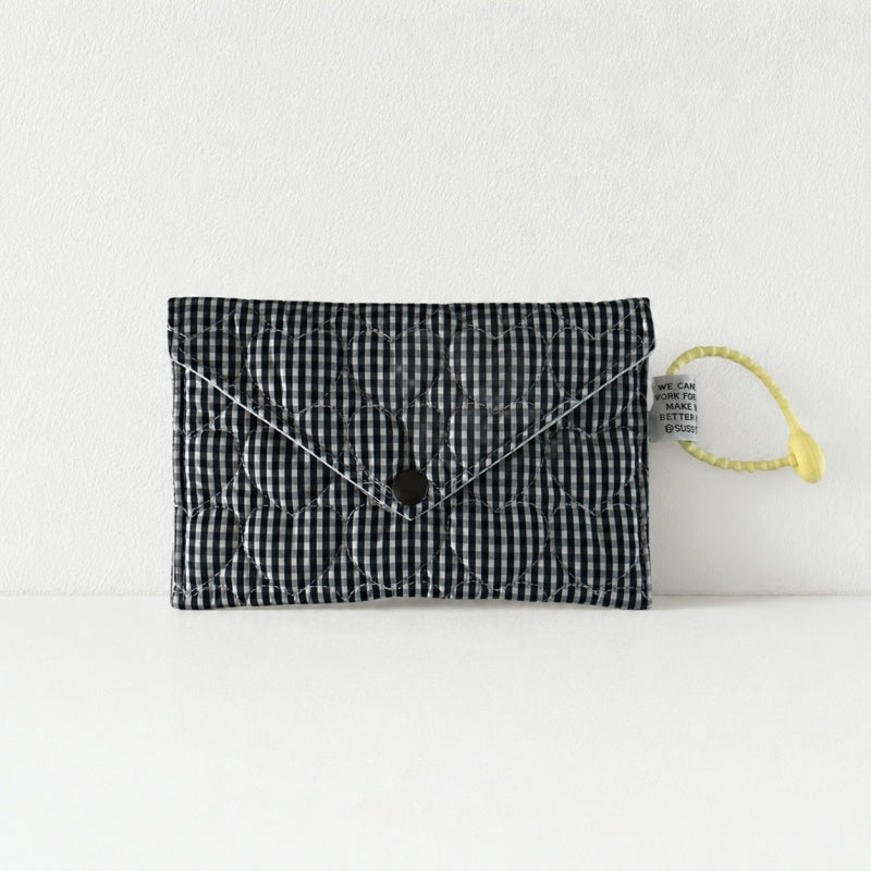 CouldNook Quilted Heart Envelope Organizer Pouch - Snap Closure