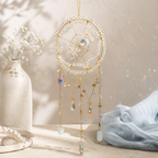 CouldNook Spiderweb Crystal Suncatcher Ornament - Beaded Hanging Strands