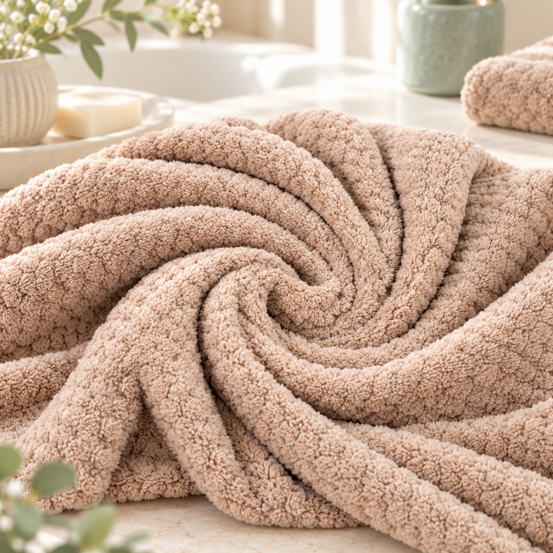CouldNook Hair Drying Towel - Textured One-Piece Wrap