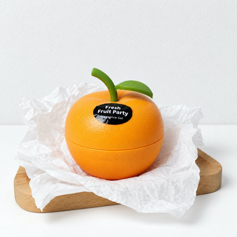 CouldNook Orange Gel Air Freshener - Green Leaf Detail