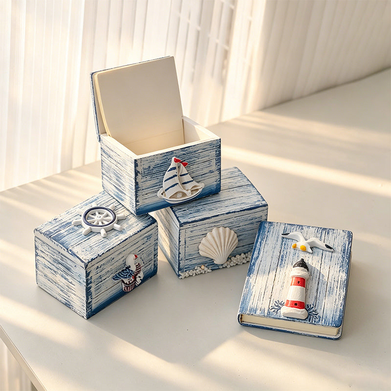 CouldNook Vintage Wooden Treasure Box - Rustic Miniature Keepsake Chest