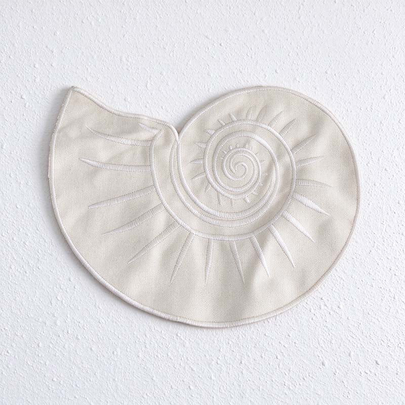 CouldNook Shell Embroidered Table Mat - Coastal Shapes