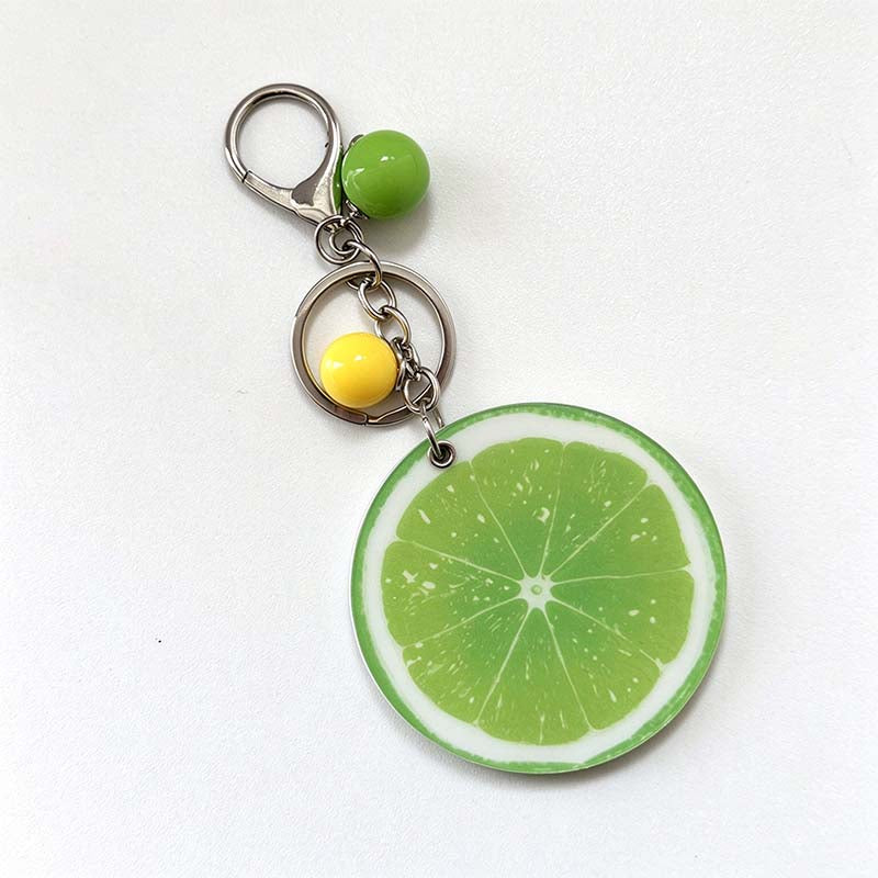 CouldNook Fruit Mirror Keychain - Swivel Cover and Beads