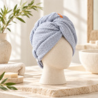 CouldNook Waffle Hair Towel - Rectangular Wrap Design