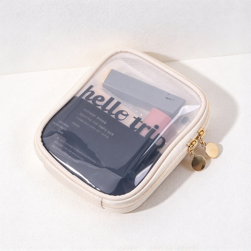 CouldNook Clear-Panel Makeup Organizer - Rounded Corners And Double Zipper