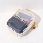 CouldNook Clear-Panel Makeup Organizer - Rounded Corners And Double Zipper
