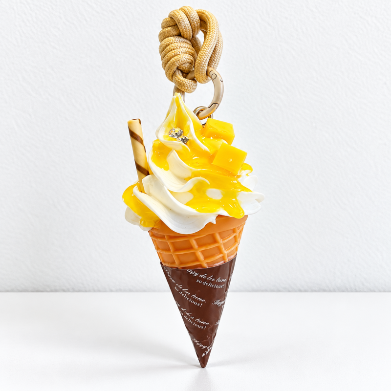 CouldNook Dessert Bag Charm - Strawberry Tart and Swirled Cone Designs