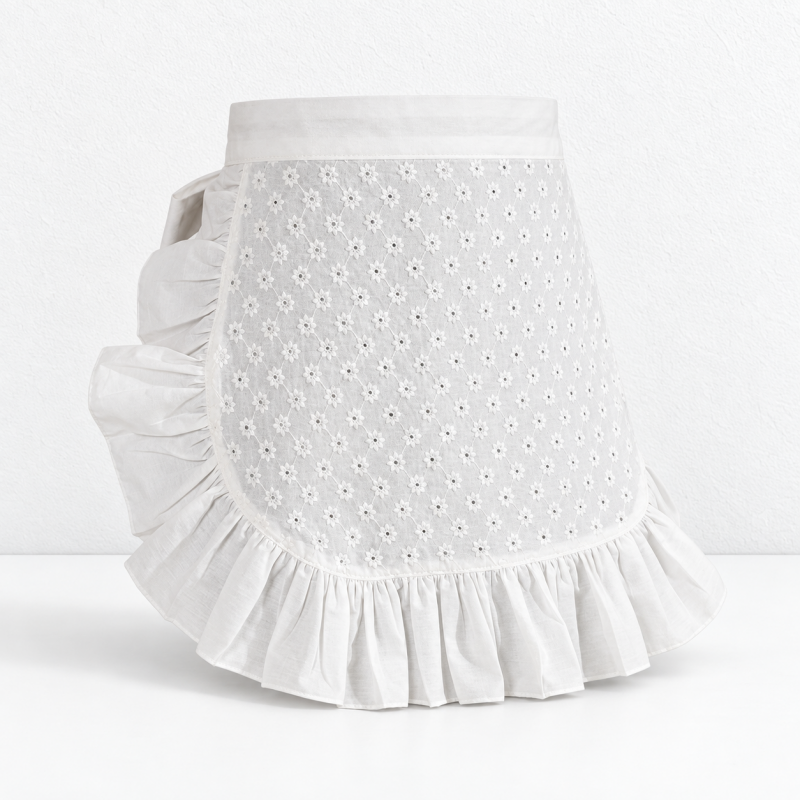 CouldNook Patterned Cooking Apron - Visible Embroidered Detail Kitchen Wear