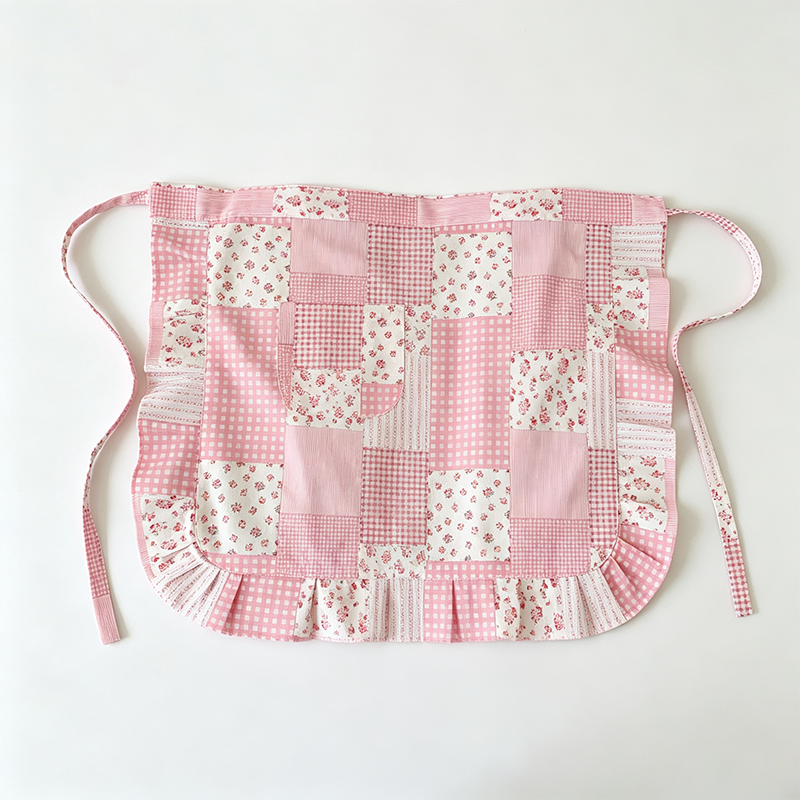 CouldNook Patchwork Waist Apron - Breezy Ruffle Kitchen Layer