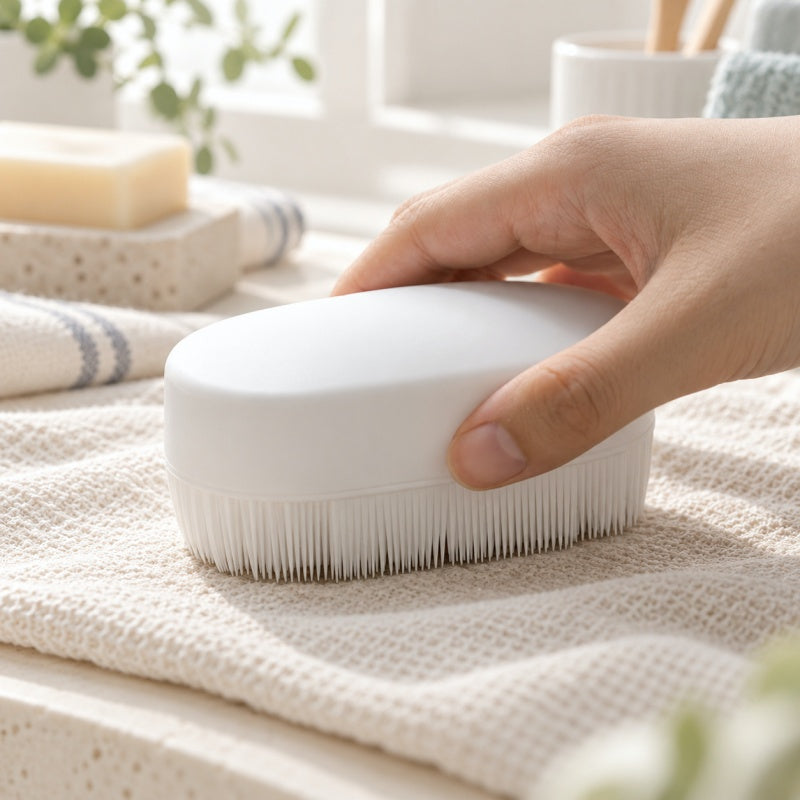 CouldNook Soft Bristle Laundry Brush - Rounded Handheld Grip