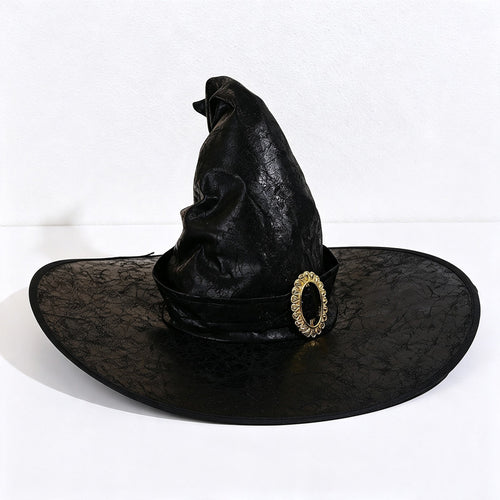 CloudNook Buckle Witch Hat‑Halloween Cosplay Party Accessory