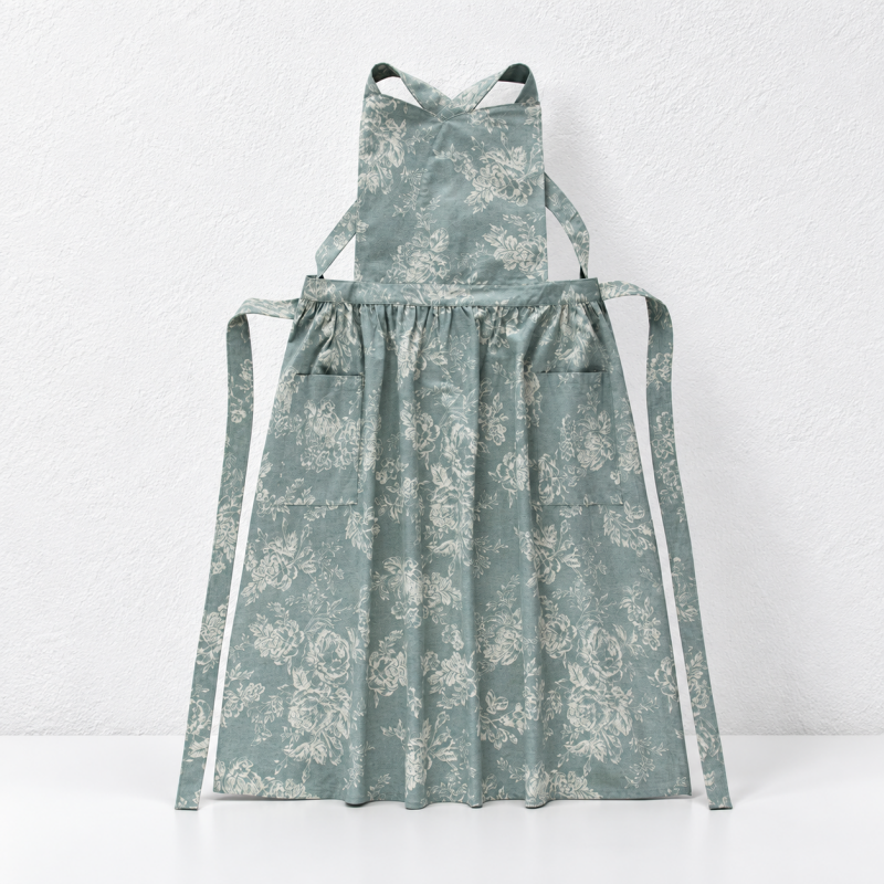 CouldNook Cross-Back Apron - Four Botanical Panel Designs Collection