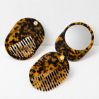 CouldNook Rotating Comb And Mirror - Oval Acetate Body And Pivot
