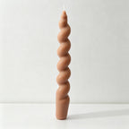 Twisted Spiral Taper Candles - Long Stem Decorative Dinner Candles