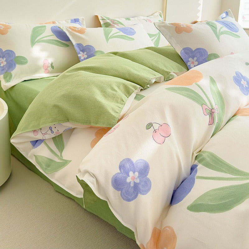 CouldNook Duvet Cover-Floral Print Ultra Soft Skin-Friendly Bedding