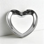 Heart Shape Stainless Steel Trays Plates - Jewelry Cosmetic Organizer Dish