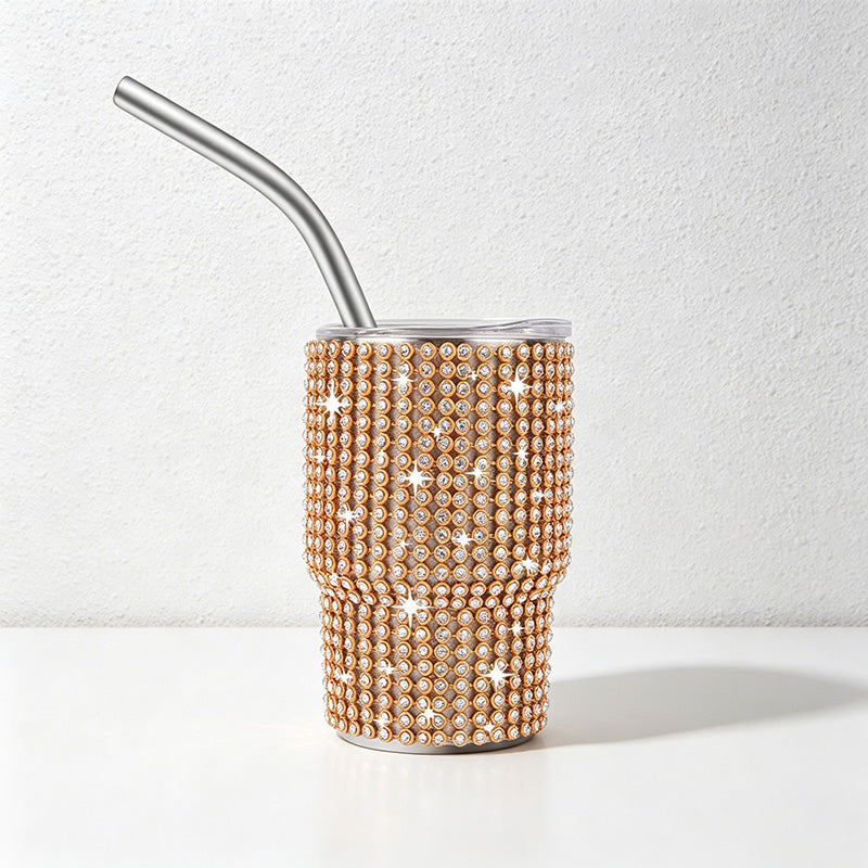 CouldNook 3oz Rhinestone Shot Glasses-Stainless Steel Vacuum Insulated Tumbler with Straw