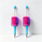 CouldNook Pen-Cute Pom Pom Beaded Ballpoint Pen DIY Creative Plush Ballpoint Pen for Gift & Office