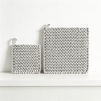 CouldNook Japanese Chunky Knit Trivet - Minimalist Woven Square Mat