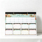 English 2026-2027 Wall Calendar - Floral Art Monthly Planner