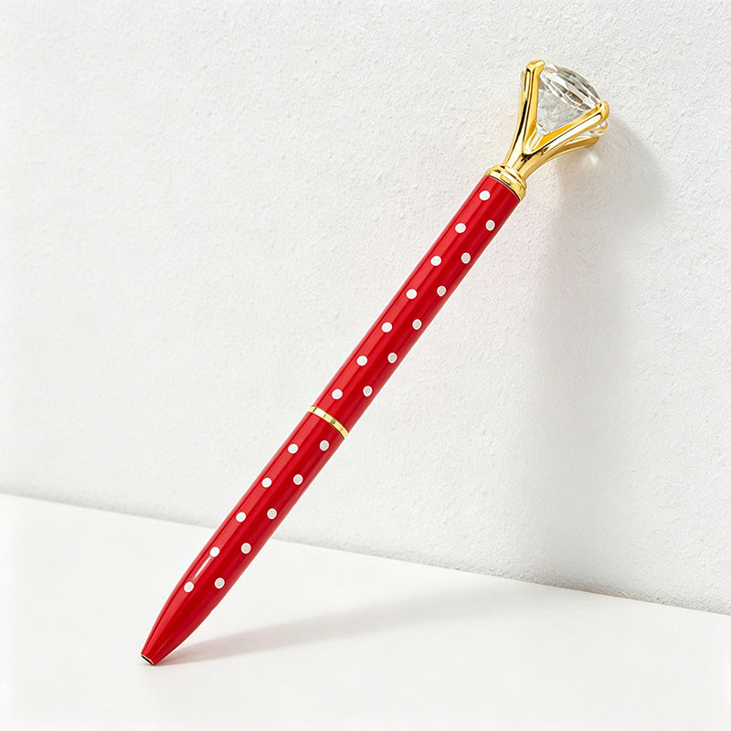 CouldNook Pen-Large Diamond Top Twist Retractable Metal Ballpoint Pen Custom Logo Gift Pen for Office Advertising School