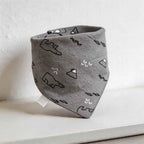 CouldNook Premium Cotton Baby Bandana Bibs - Geometric Bunny Soft Series (5-Pack)