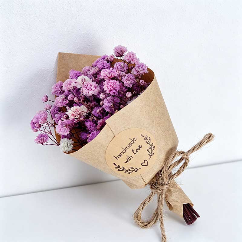 Mini Dried Baby's Breath Flower Bouquet - Preserved Gypsophila Eternal Flower