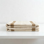 CouldNook Farmhouse Cotton Linen Table Runner - Rustic Boho Woven Macrame Mat