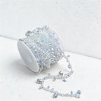 Iridescent Diamond Bead Garland Wall Decor - Crystal Style Decoration Chain