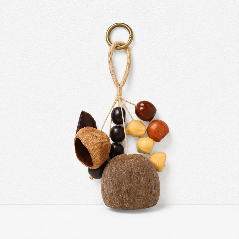 CouldNook Botanical Seed Bag Charm - Forest Nut Keychain