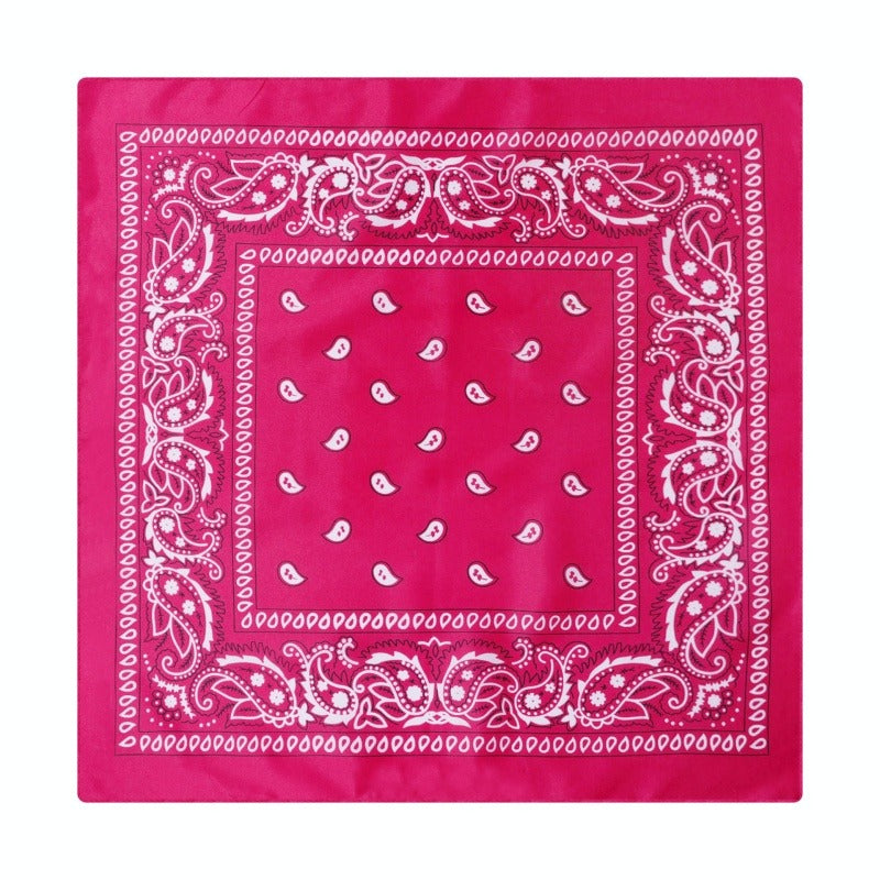 Paisley Print Culinary Bandanas - Polyester Square Headscarf(Set of 10)
