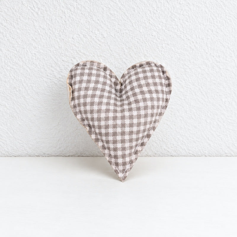 CouldNook Fabric Heart Decoration - Padded Shape And Patterned Textile Exterior