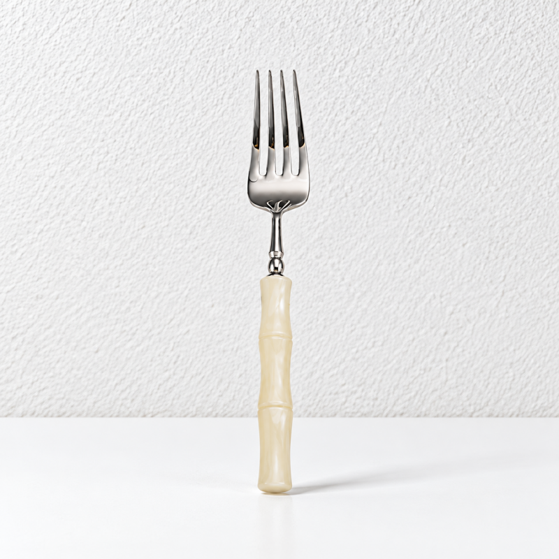 Bamboo Style Flatware - Segmented Acrylic Handles and Steel