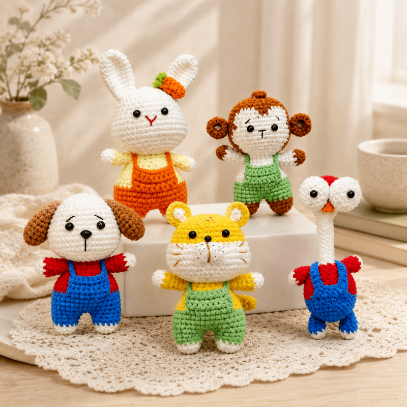 CouldNook Animal Figure Keychain - Multiple Assorted Character Shapes