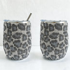 CouldNook 12oz Bling Rhinestone Stemless Wine Tumbler - Clear Lid & Straw (Solid Color Series)