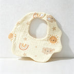 CouldNook Premium Muslin Cotton Baby Bib - Reversible 6-Layer Petal Drool Apron（Set of 10）