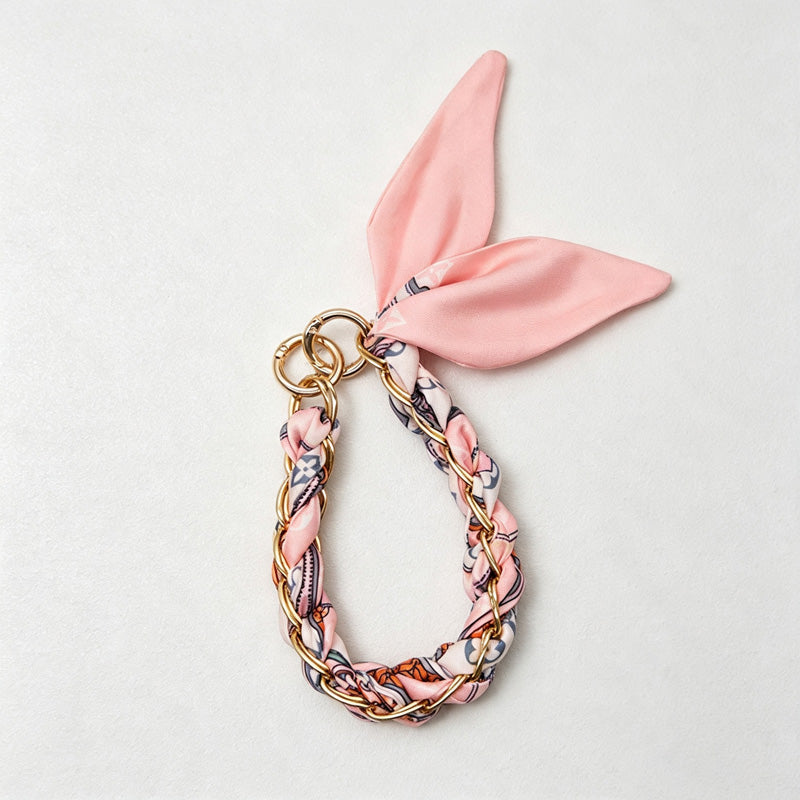 CouldNook Mixed Print Scarf Phone Wrist Strap - Braided Loop