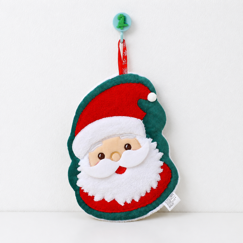 CouldNook Cartoon Coral Fleece Hand Towel‑Hanging Absorbent Cloth
