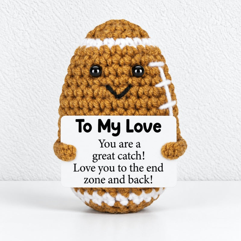 CouldNook Crocheted Character Doll - Textured Shapes And Little Message Cards
