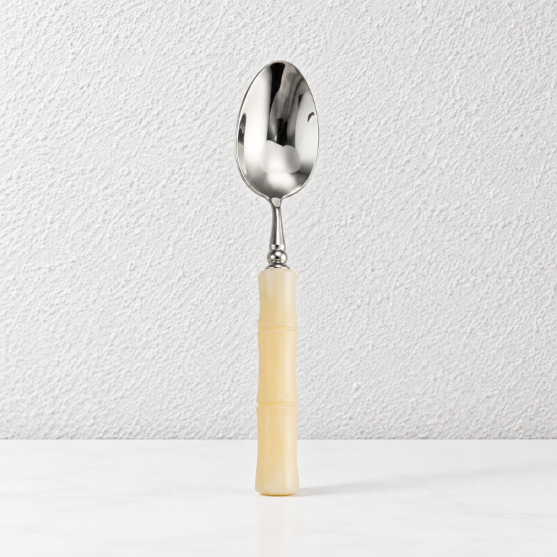 Bamboo Style Flatware - Segmented Acrylic Handles and Steel